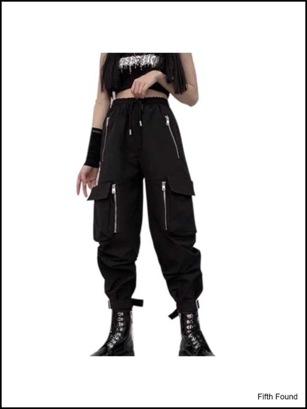 Loose Chained Multi-Pocket Multi-Zip Punk Goth Cargo Pants